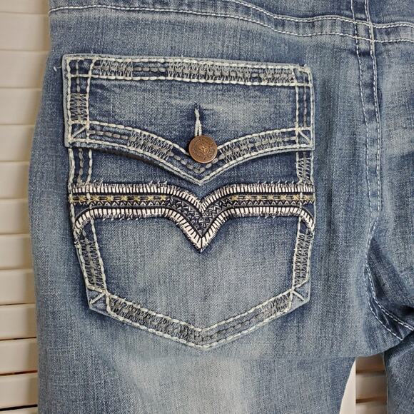 Monarchy Men's Distressed Straight Leg Jeans Size 38 - Picture 9 of 13